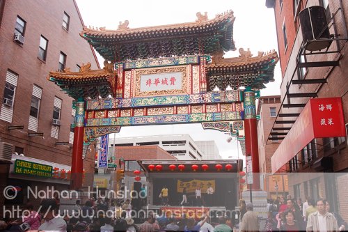 The gate to Chinatown in Philadelphia